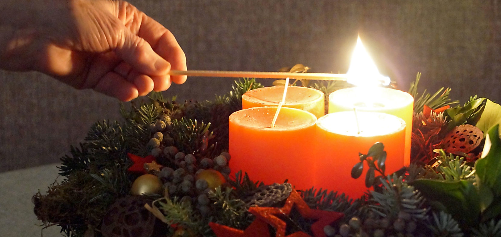 Adventsliedersingen im Kerzenschein